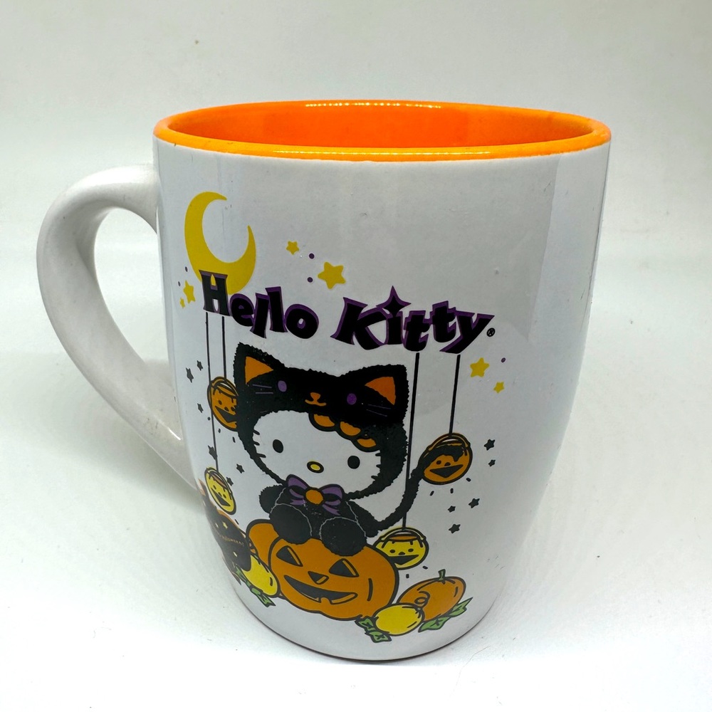 Hello Kitty Halloween Mug Black Cat and Pumpkin 25oz